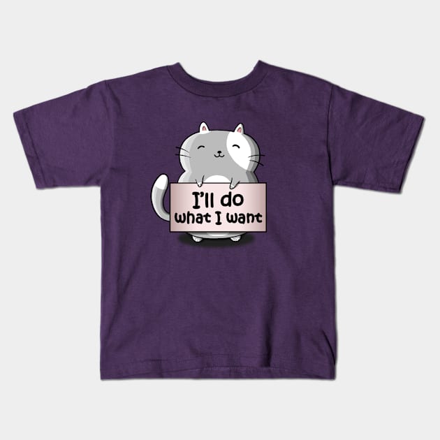 Cat Resolution Kids T-Shirt by NMdesign